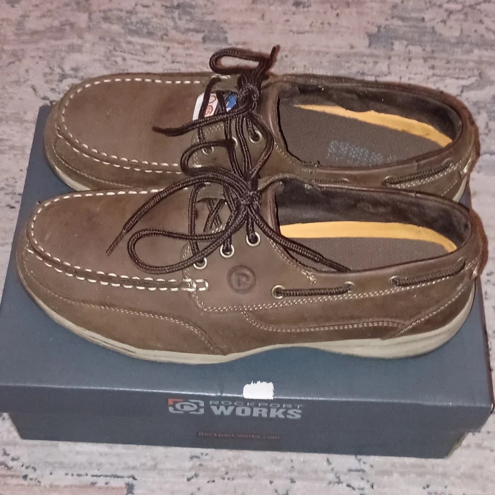 Rockport Works Tan Sailing Men's Shoes Size 10.5 Wide